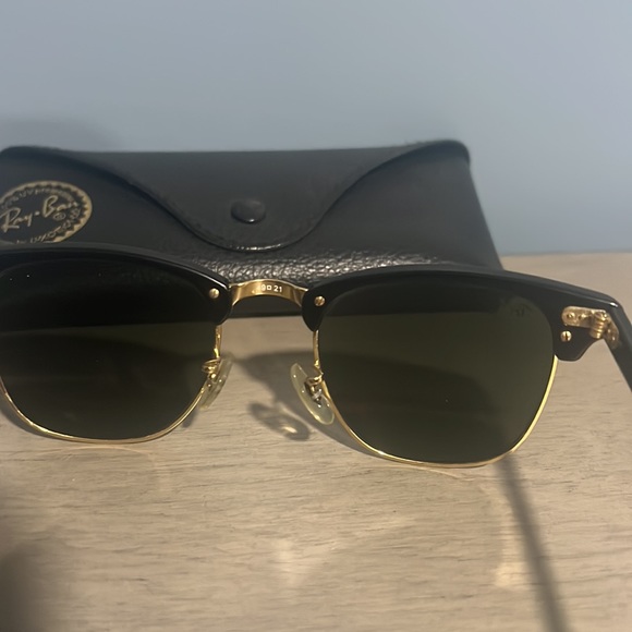 Ray-Ban Black and Gold Sunglasses - Picture 5 of 7